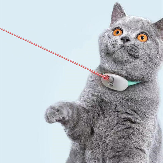 Automatic Laser Cat Toy Collar – USB Rechargeable Interactive Teasing Toy for Kittens & Cats