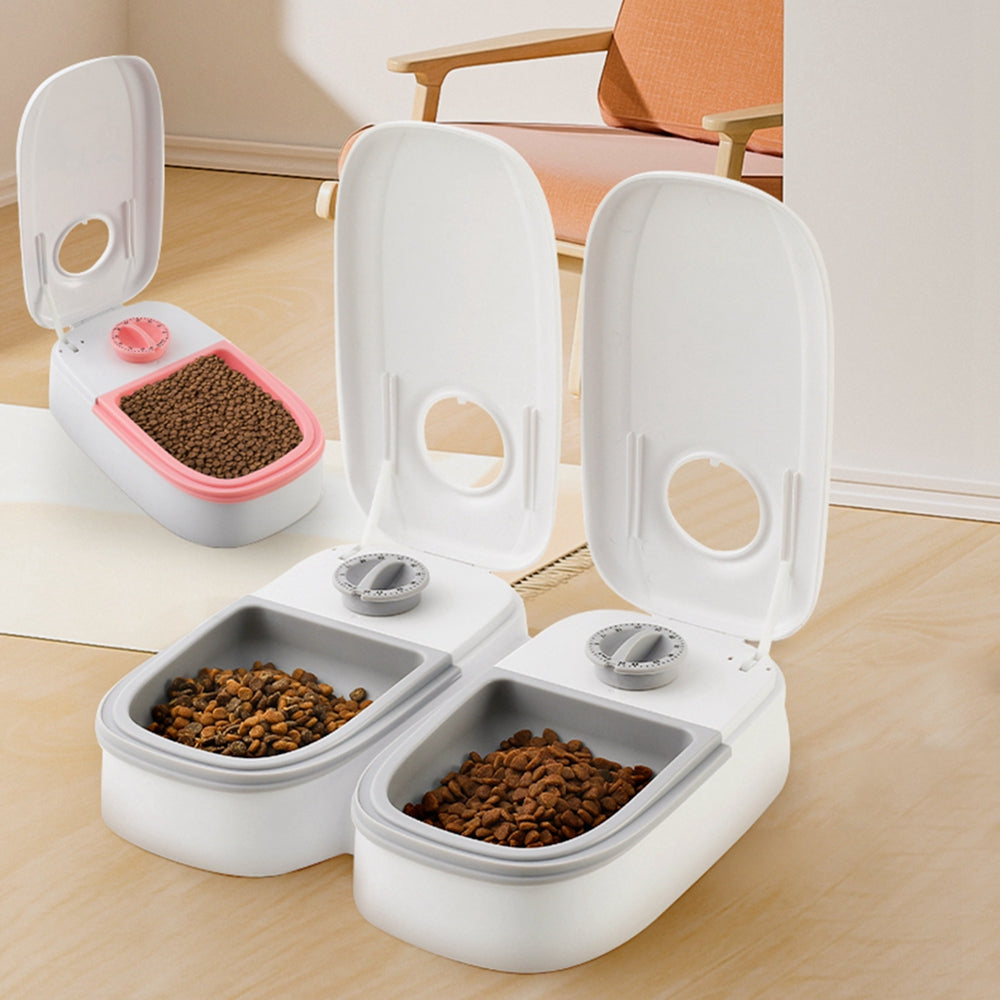 Automatic Pet Feeder with Timer & Stainless Steel Bowl – Smart Food Dispenser for Cats & Dogs