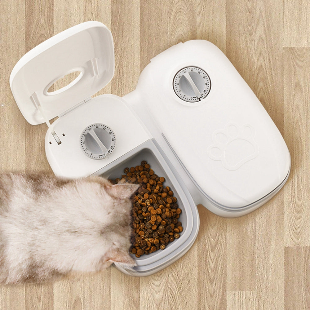 Automatic Pet Feeder with Timer & Stainless Steel Bowl – Smart Food Dispenser for Cats & Dogs