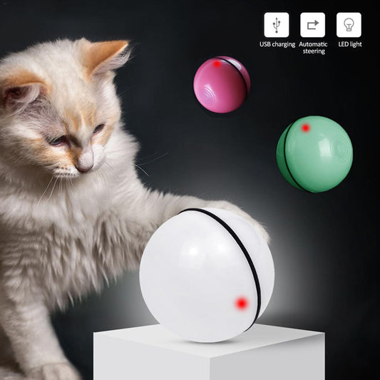LED Interactive Rolling Cat Toy Ball – Automatic Laser Teaser for Indoor Cats
